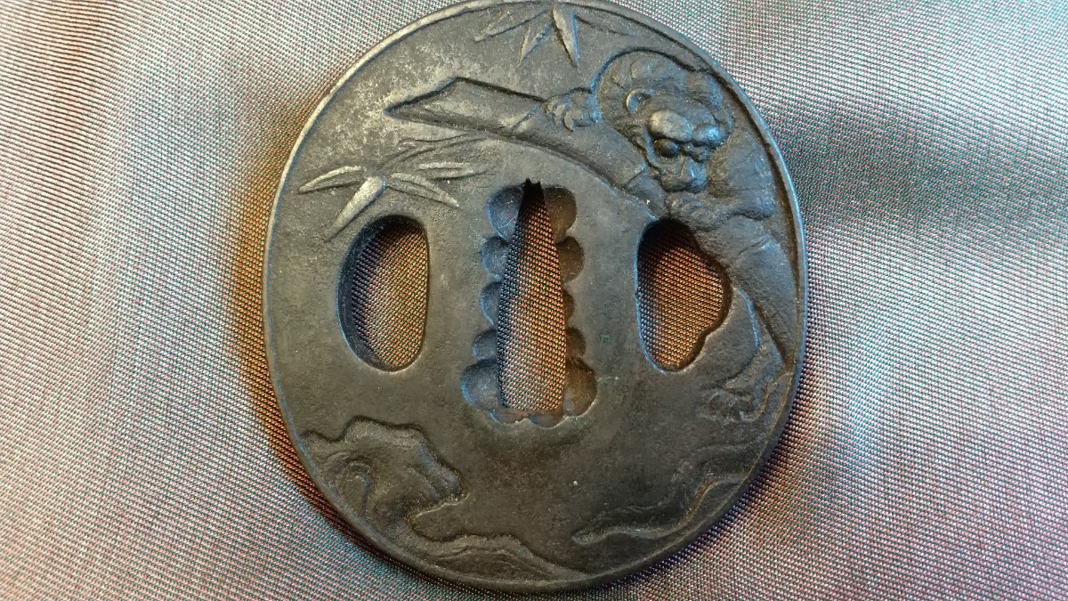 日本刀 鍔 時代物 刀装具　4 鍔 刀装具 鉄鍔 日本刀装具 日本刀 鉄地 土屋正珉 Yahoo!