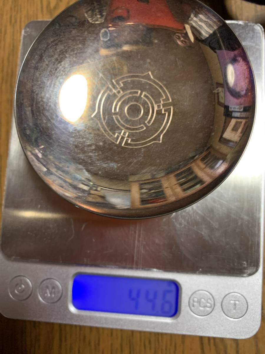 純銀 44.6g 木箱付き 純銀盃39g、24KPG 4個セット 木箱付き -