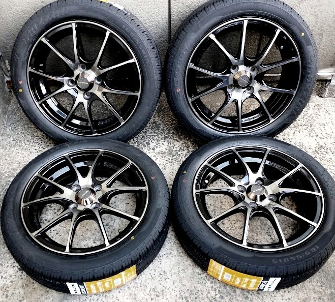 ☆ 美品 国産 WEDS SPORT SA10R＆ MAZZINI ECO207 165/55R15 75H 4本 