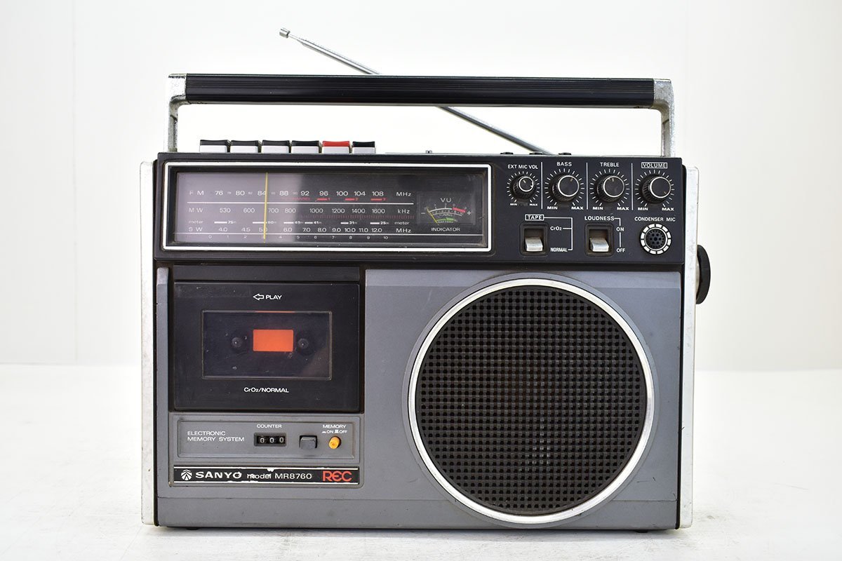 SANYO MR8760 ラジカセ 再生OK[サンヨー][RADIO CASSETTE RECORDER
