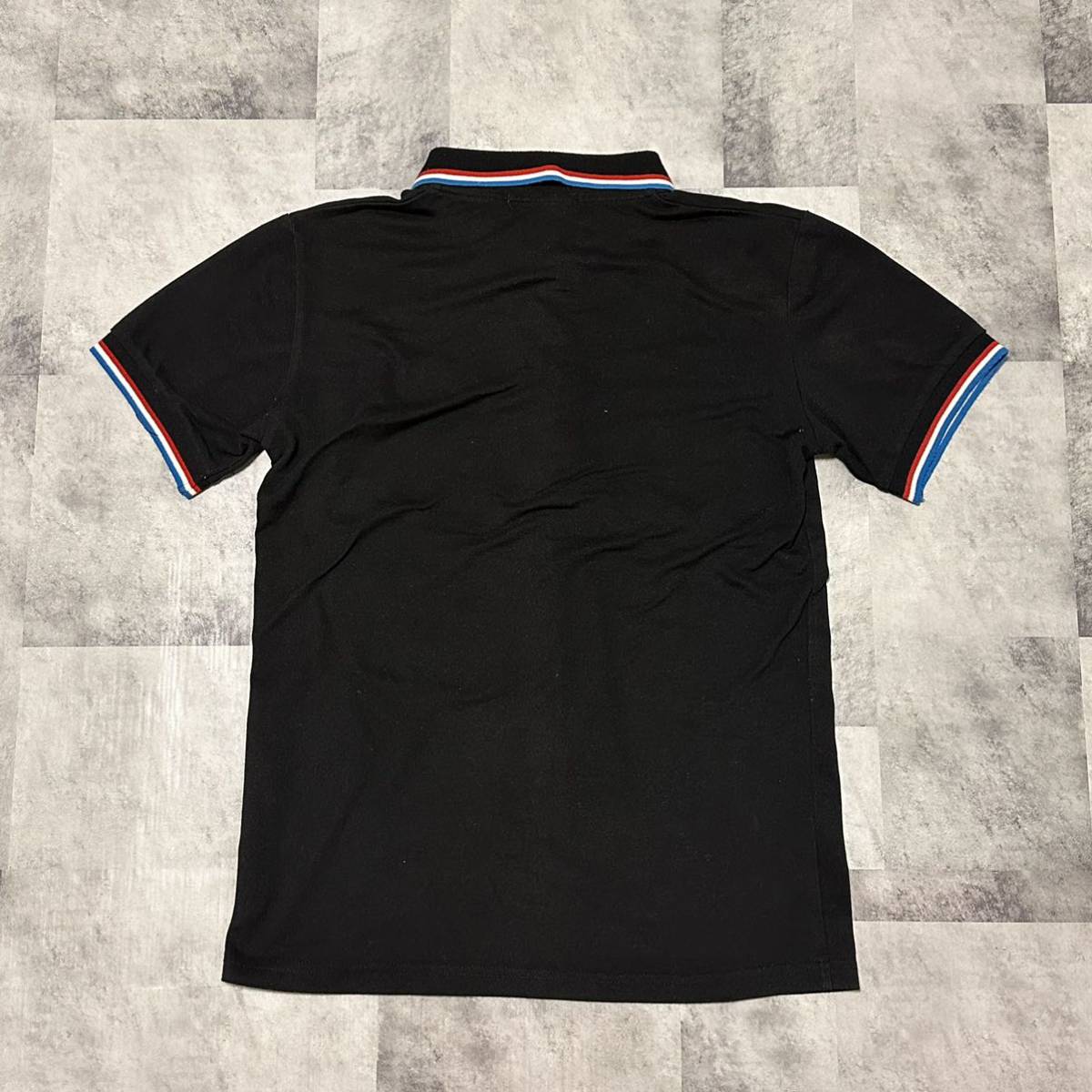 モンクレール MONCLER ポロシャツ 半袖 ラインポロ ブラック 黒 サイズL
