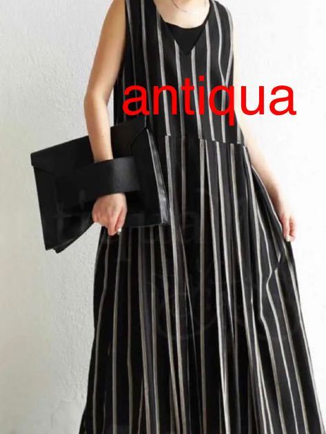 最安値，最新作 antiqua ストライプ柄ノースリーブワンピース フリーサイズ(Mサイズ)｜売買されたオークション情報、yahooの商品情報をアーカイブ公開 - オークファン Mサイズ