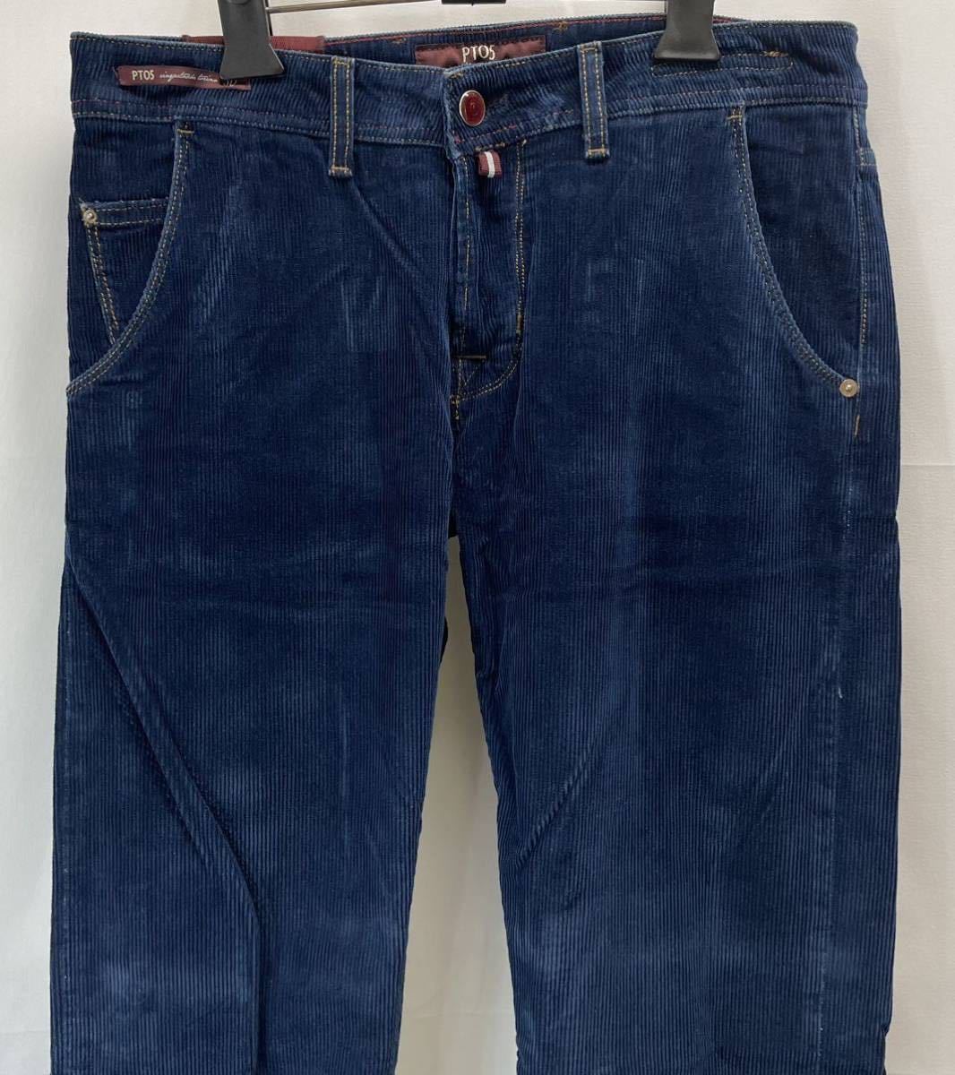 売切出品③イタリアの人気ブランド【PT05】新品 ネイビー紺色 コーデュロイ綿パンツ 30 M 46 /デニム ジーパン PT01ヤコブコーエン好きに◎