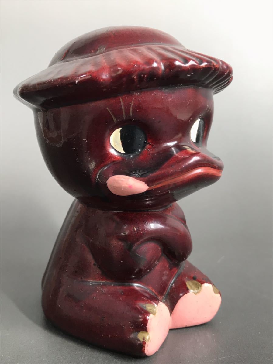 【座禅の河童】河童 カッパ 金属製 置物 古物 河童 貯金箱 昭和 レトロ 置物 カッパ かっぱ(貯金箱)｜売買された