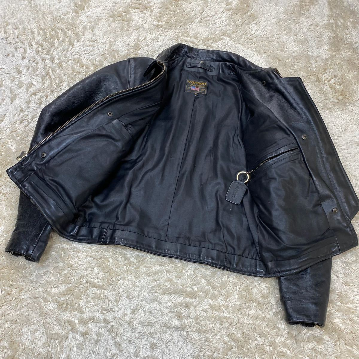 1円〜 美品 VANSON バンソン ENF オクタゴン シングルライダース