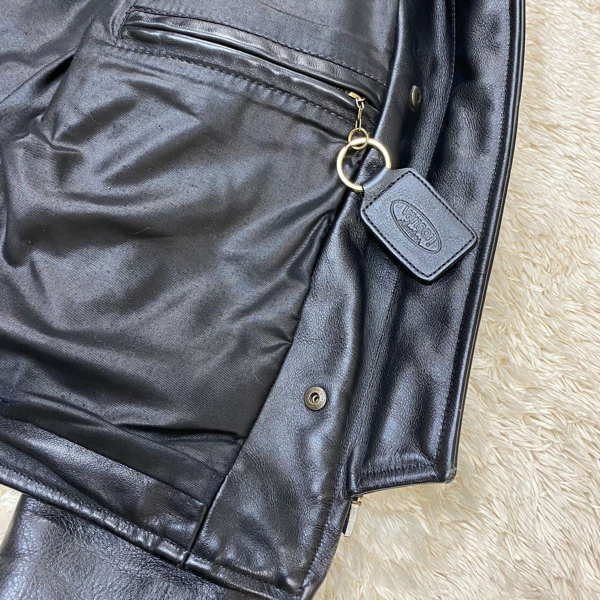 1円〜 美品 VANSON バンソン ENF オクタゴン シングルライダース 