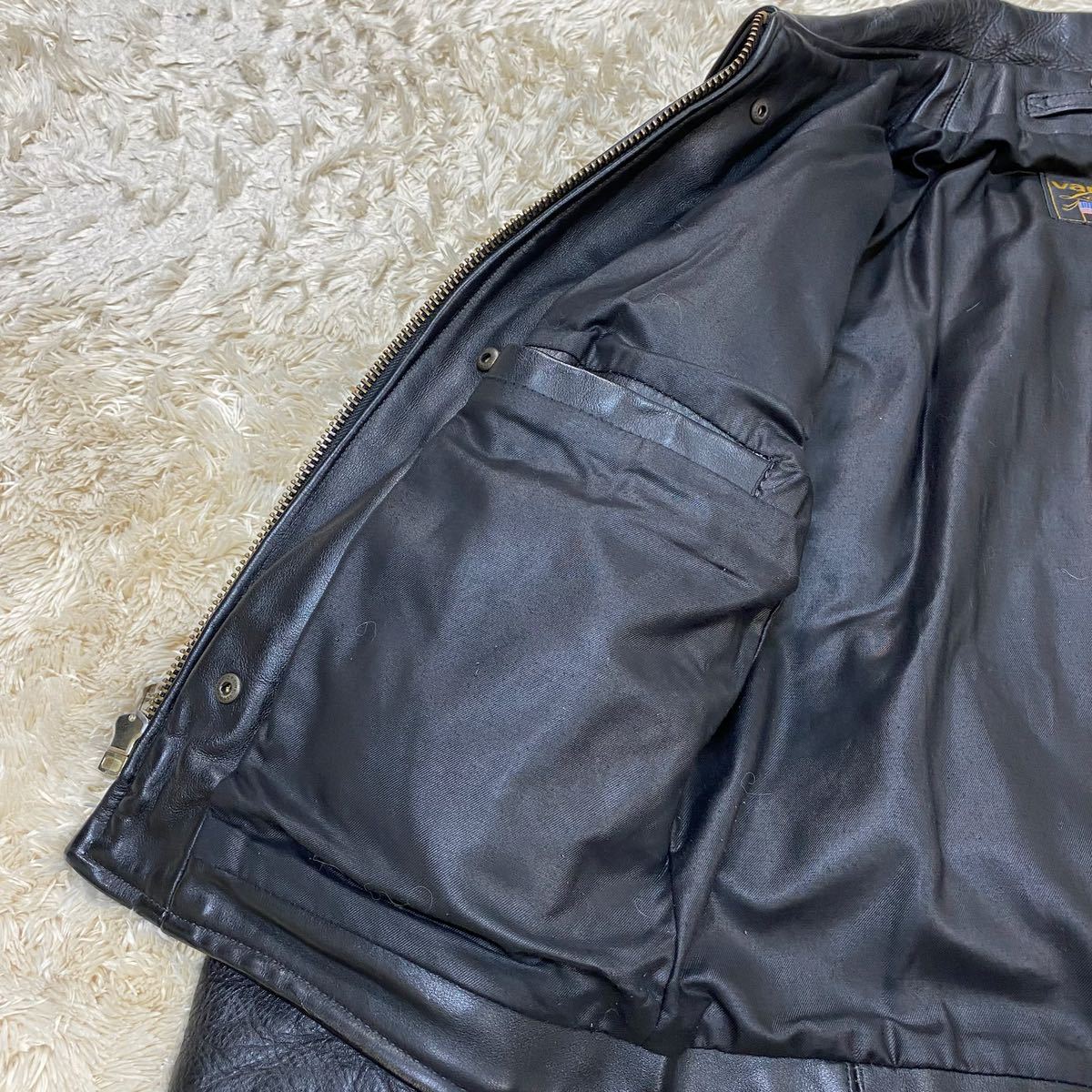 1円〜 美品 VANSON バンソン ENF オクタゴン シングルライダース 