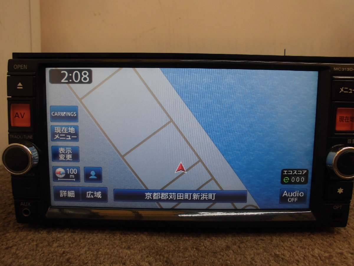 ☆ 日産純正 メモリーナビ MC313D-W 7型 DVD再生 4×4地デジ