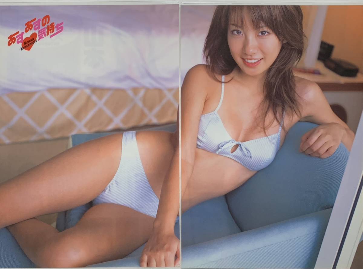厚手ラミネート加工】山本梓 水着 雑誌切り抜き 9ページ ヤング