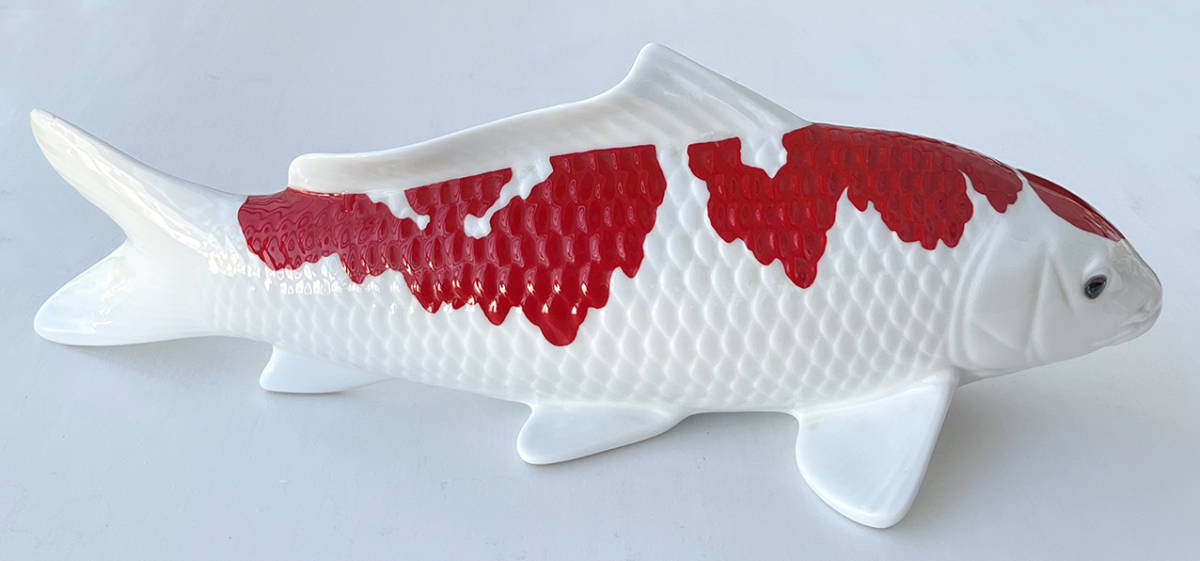 有田焼 勝山窯 錦鯉 陶器置物 鯉オブジェ 有田焼 希少な名品 勝山窯