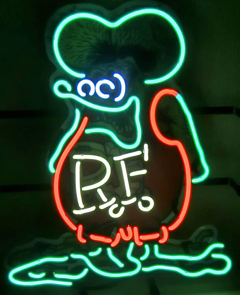 ★ラットフィンク RAT FINK ネオン サイン 看板★照明 バー ガレージ 電飾 販促品★動作品 アメリカン 雑貨★点灯確認済 新品★