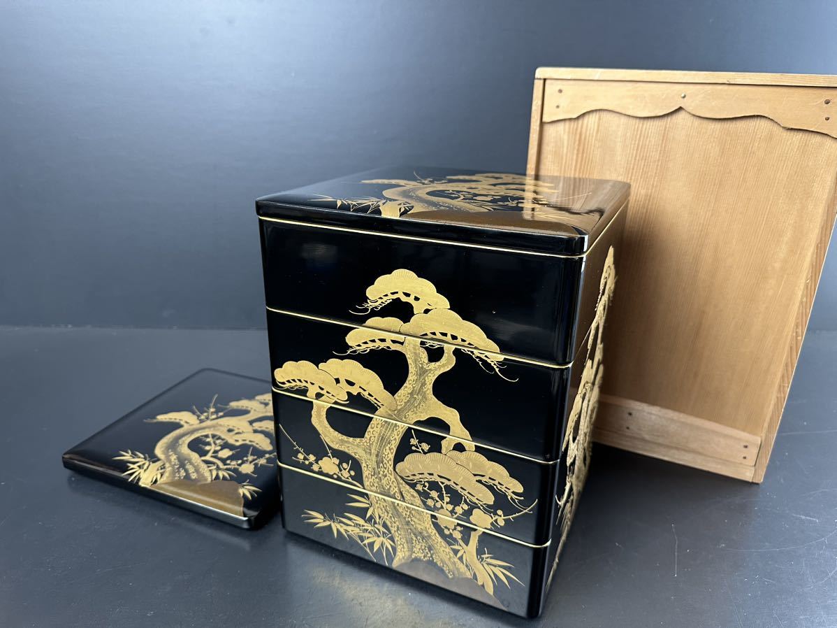 ○ 長期保管品 津軽塗 漆器 漆 茶櫃 重箱 盆 菓子入れ 等 日本