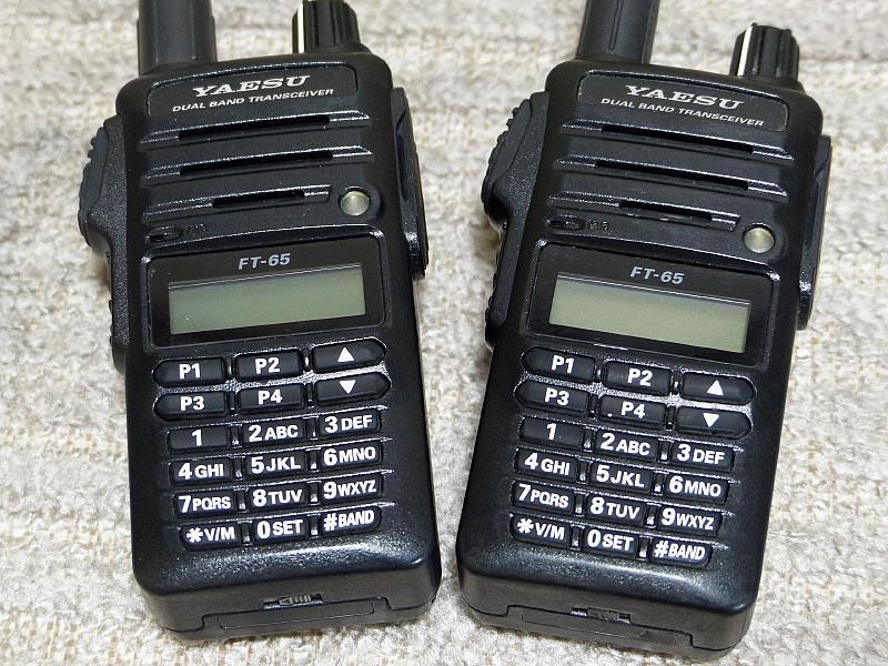 ヤエスのFM144/430Mhzデュアルバンドトランシーバー.FT-65.2台セット