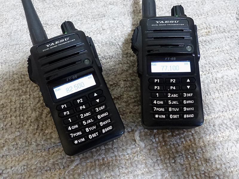 ヤエスのFM144/430Mhzデュアルバンドトランシーバー.FT-65.2台セット
