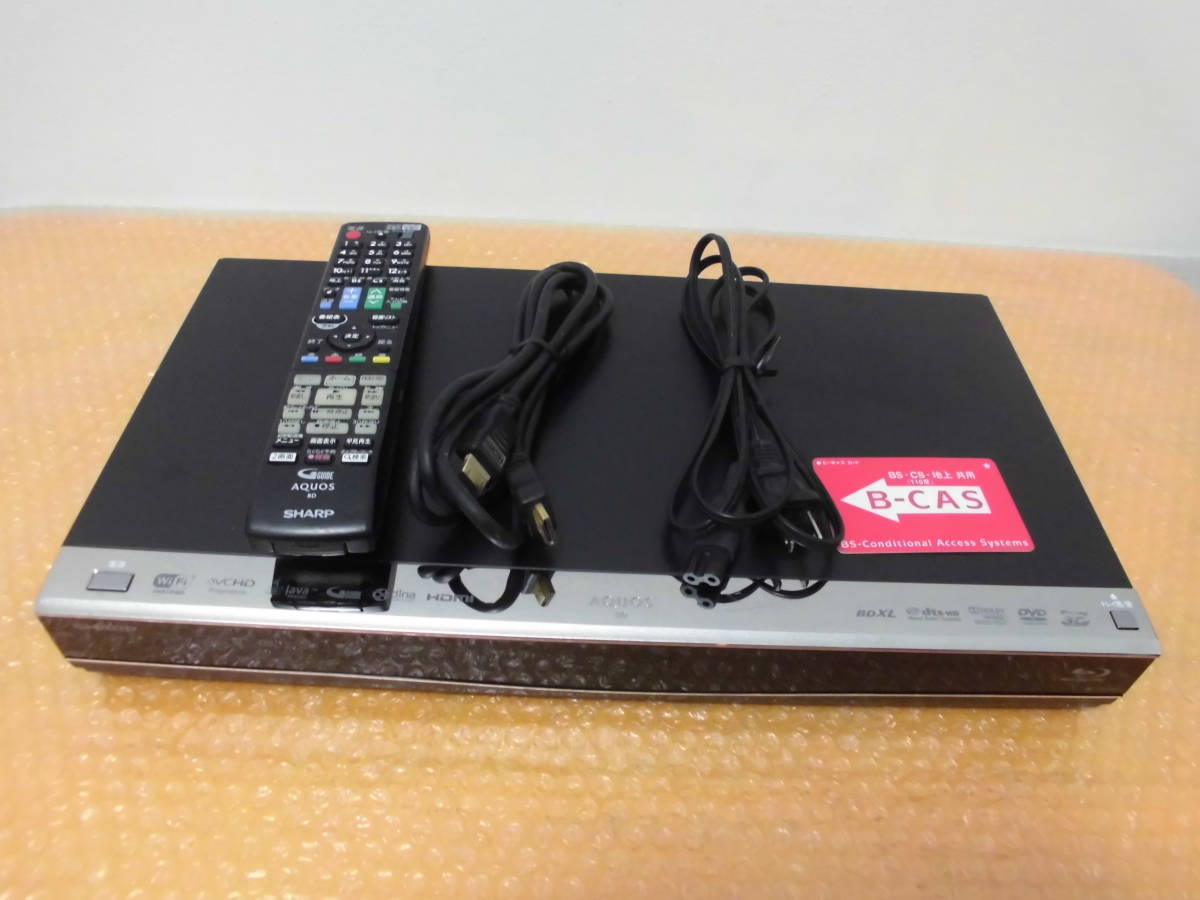 SHARP ブルーレイ レコーダーBD-W1600 整備済　2014年 送料無料 SHARP/シャープ HDD/BDレコーダー BD-W1600 14年製 2番組同時録画 動作