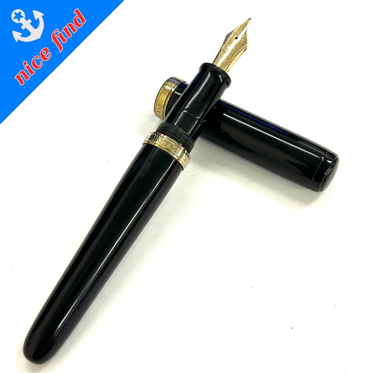 大橋堂 OHASIDO レジン 万年筆 14K J.S.U 1912 ブラック ◇大橋堂