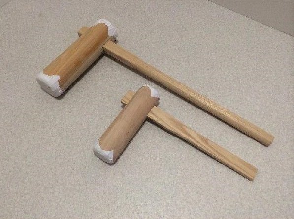 【アウトレット】ミニ杵　2本セット　杵　餅つき　ミニサイズ　キネ　もちつき　園児　幼児　小学生低学年向け 531100