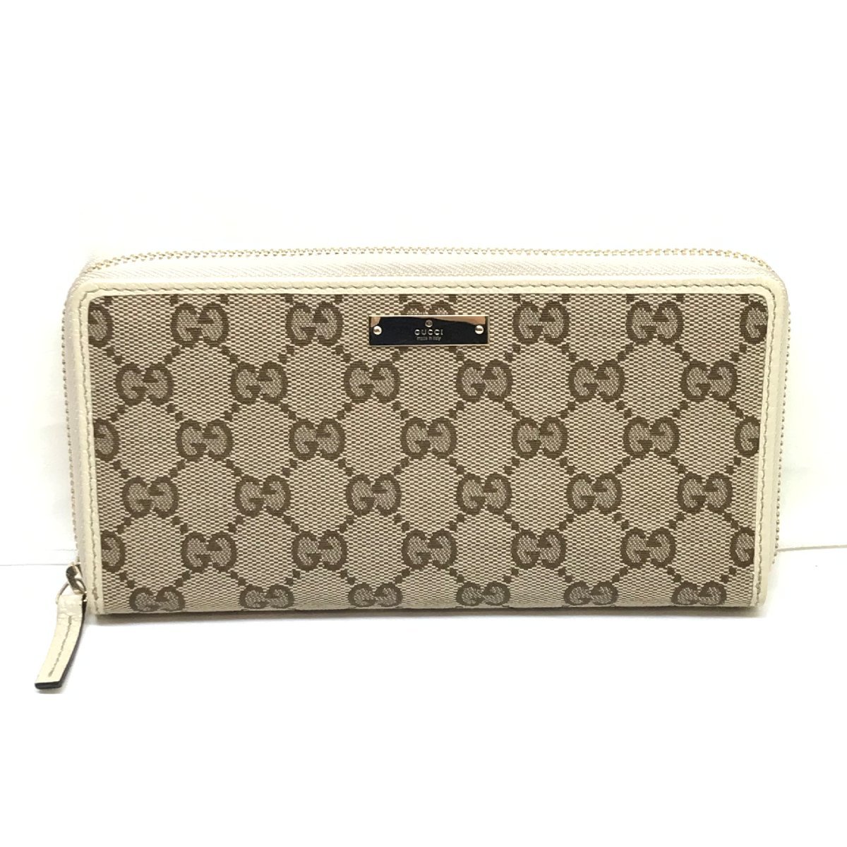 美品！ グッチ GUCCI 財布 レディース ラウンドファスナー長財布 