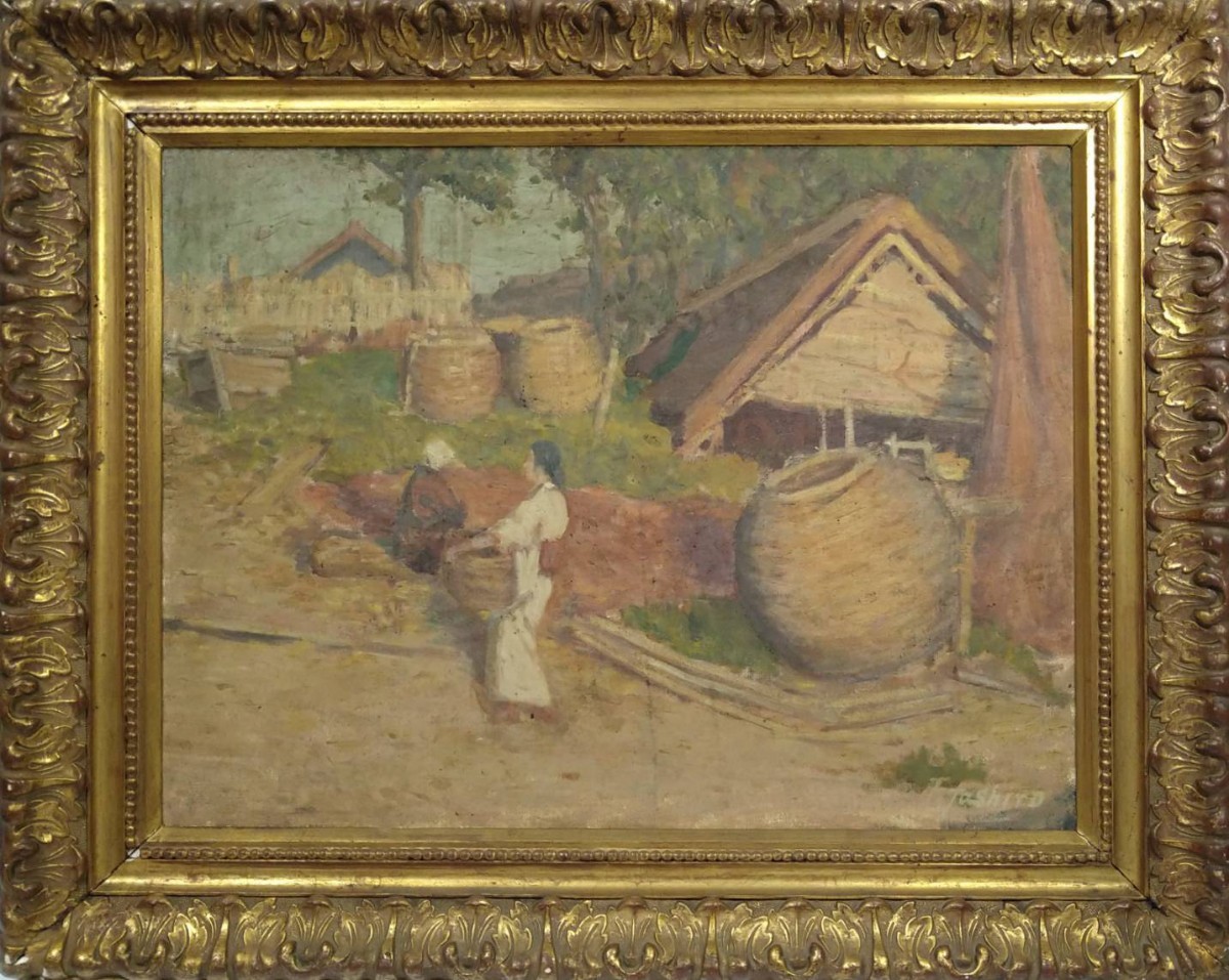 m6▽彩国▽真作 油彩画▽美術評論家【田代二見 風景