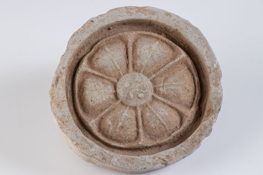 中国美術 古瓦 馬紋 瓦当 漢瓦 φ15.5cm 仏教 時代(LC415) 仏教美術】『 古瓦 新羅瓦 蓮花文 三国時代 箱付 15777 』 寺院 丸瓦