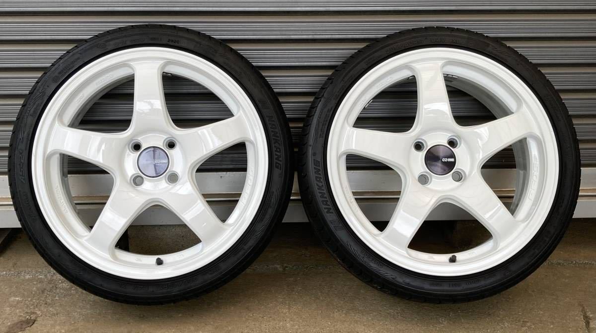 2本セット エンケイ PF05 17インチ 7J +45 PCD100 4穴 205/40R17 