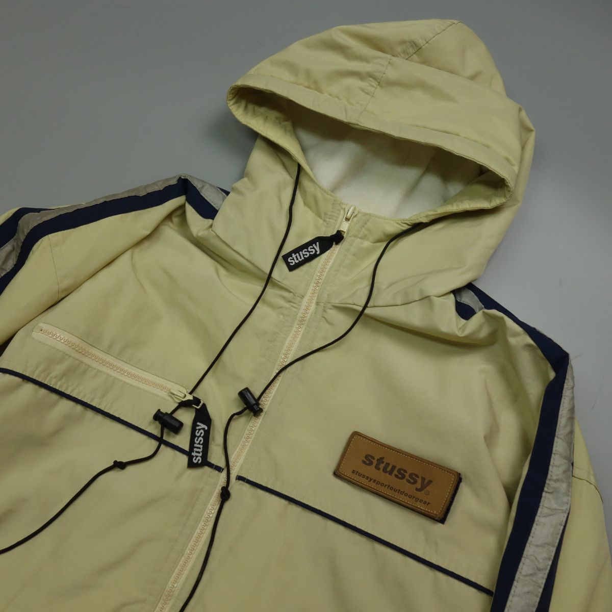 90s USA製 ステューシー STUSSY 裏地フリース ナイロン マウンテン 