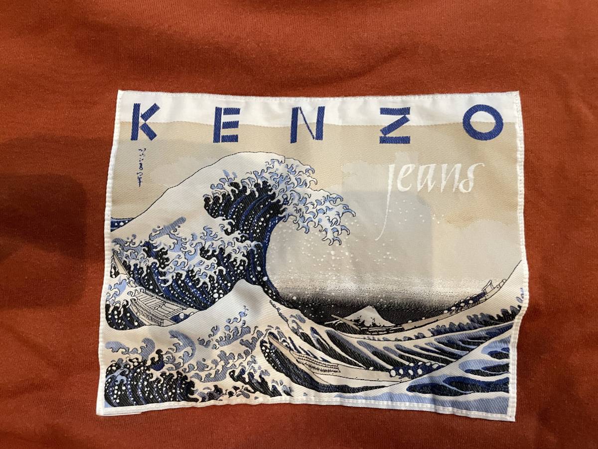 KENZO スウェット ケンゾー JEANS 90s 葛飾北斎タグ 刺繍 北斎タグ 