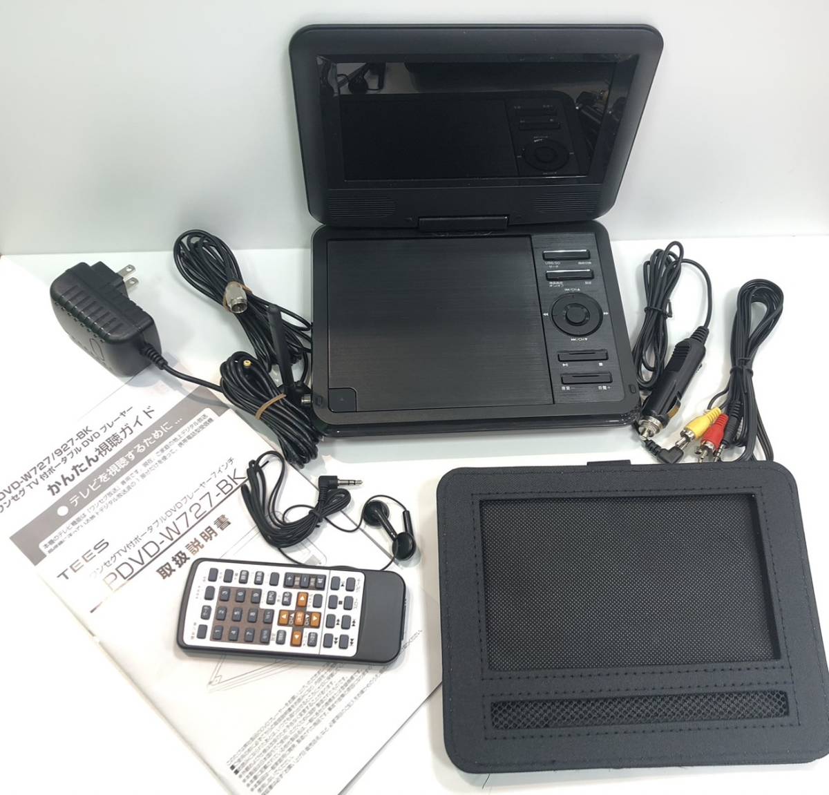 B-9834】開封済 未使用品 PDVD-W727-BK ワンセグ TV付き7インチ