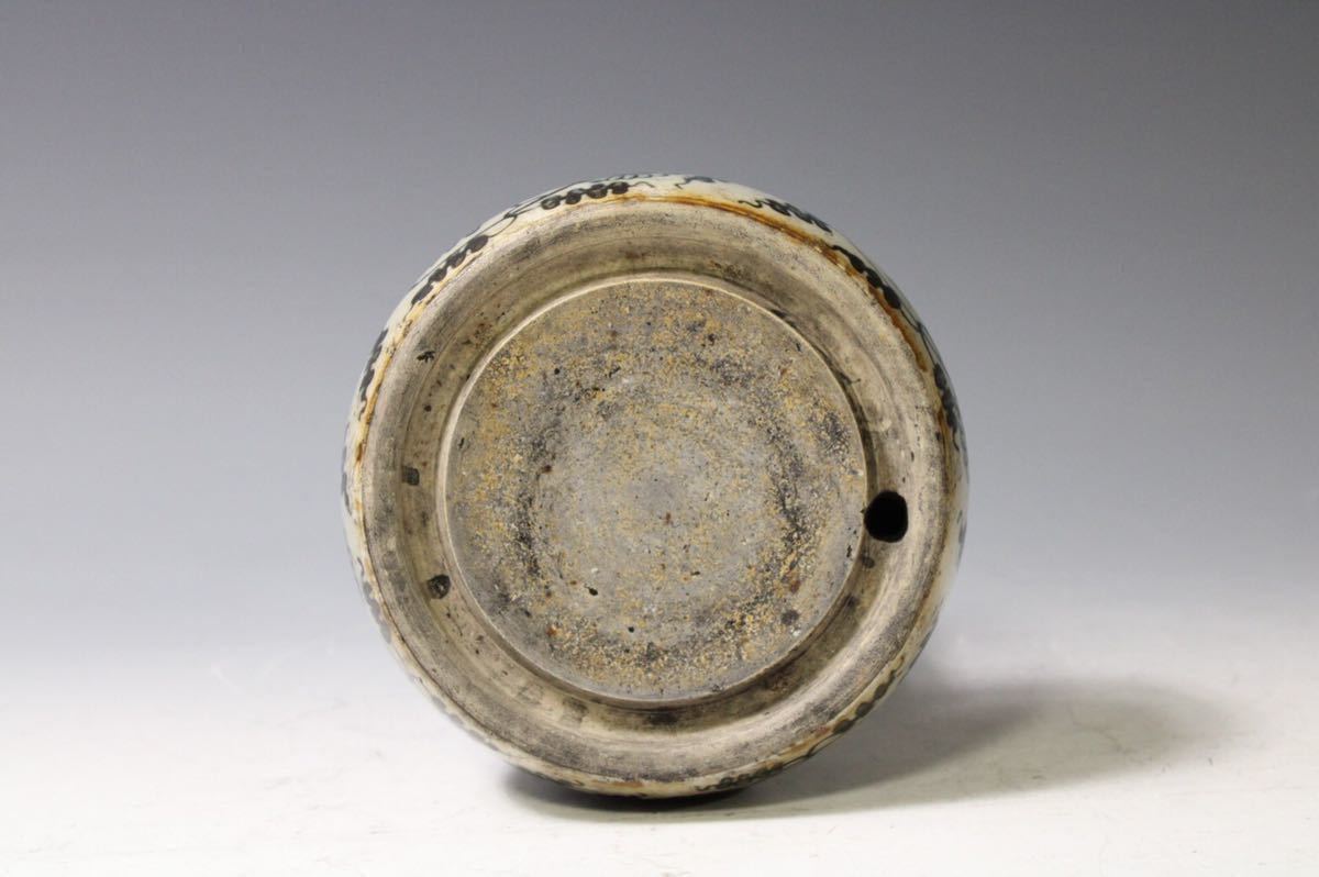 英】2553 「大明萬暦年製」款 古染付陶硯 中国美術 朝鮮 韓国