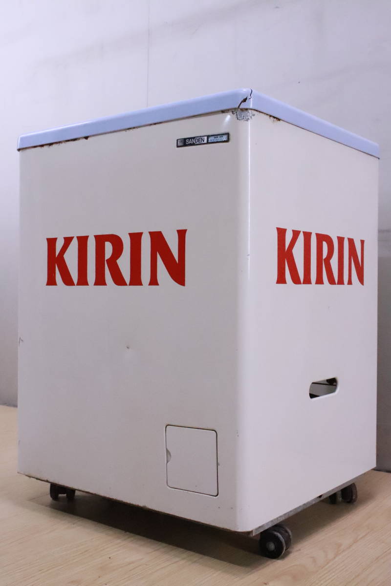 KIRINロゴ入り サンデン冷水ショーケース SBW-20A 現状品 角に亀裂