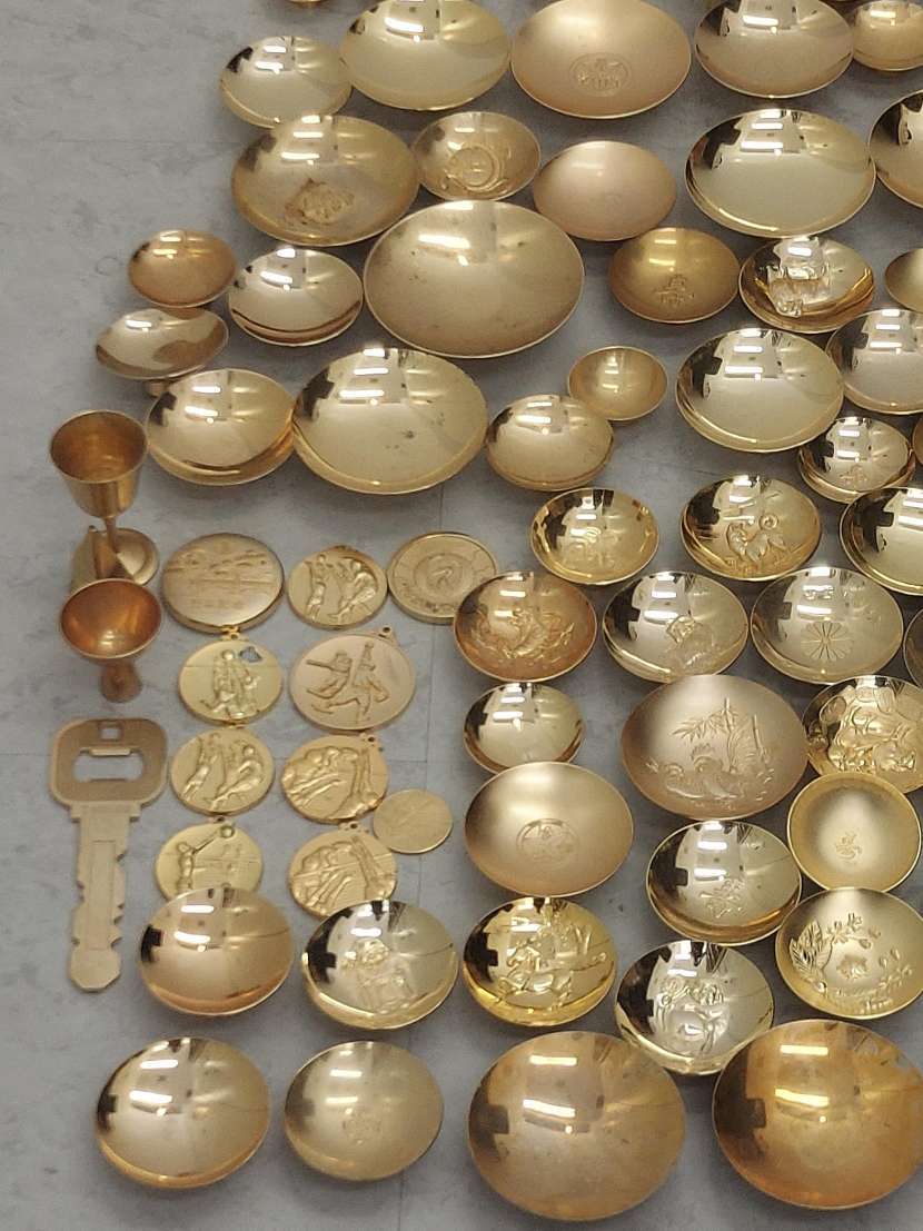 1144A 金盃 金杯 総重量10kgオーバー おまとめ 大量 金メッキ K24GP 酒