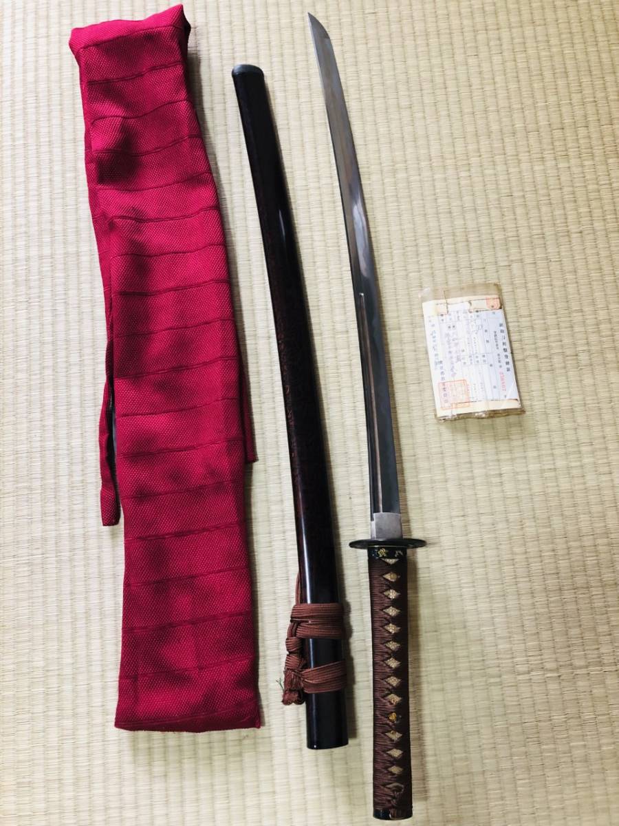 【在銘大和守吉道】名門名工作美刃紋江戸時代前期高級希少刀【刃長60.6cm反り1.3cm元幅3.2cm元重0.7cm】柳生の里より旧家蔵出し品売切1円~