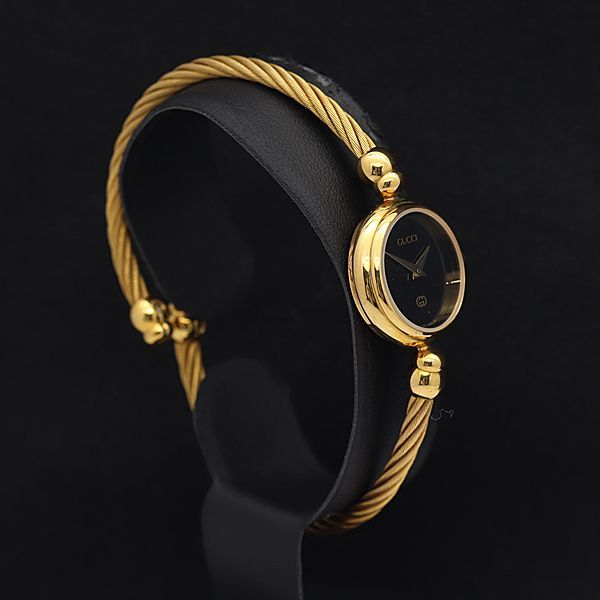 稼働品] 動作OK【GUCCI】グッチ 2700.2.L GP バングル シェル文字盤