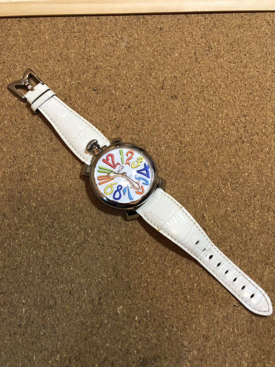 GAGA MILANO　ガガミラノ　マニュアーレ　48mm シルバー　ホワイト　マルチカラー　手巻　裏スケルトン スモールセコンド 正規　送料無料