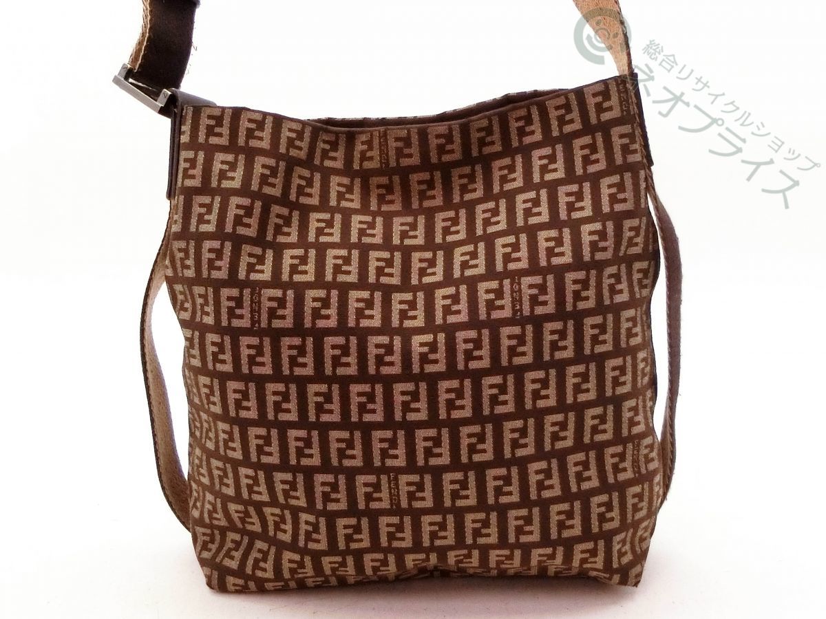 ◇N3065 FENDI フェンディ ズッキーノ キャンバス ショルダー バッグ