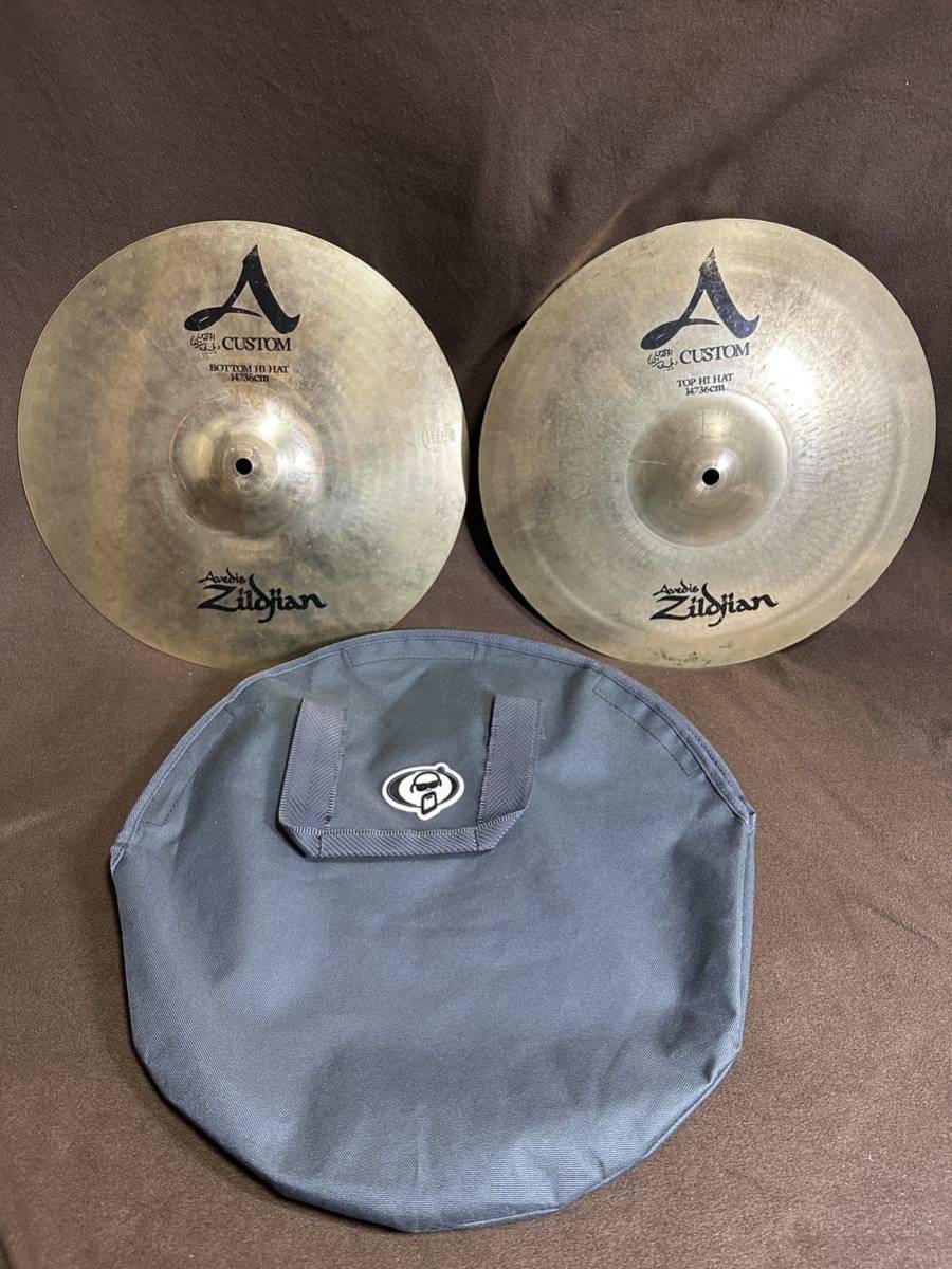 Zildjian ジルジャン A CUSTOM ハイハット 14インチ ペア ケース