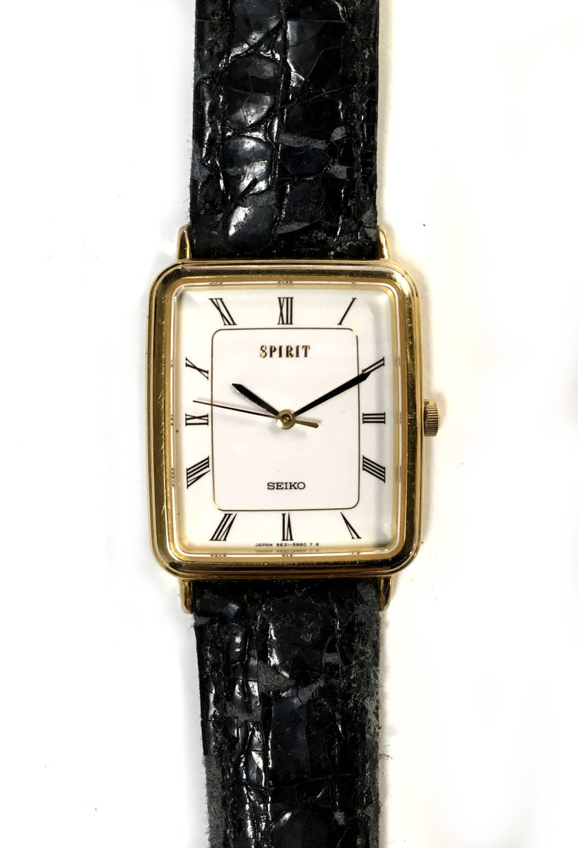 SEIKO 5E21-5B50 SPIRIT Men 5B50 タンク SEIKO セイコー SPIRIT 