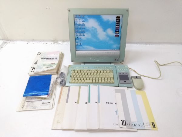 起動品 NEC simplem シンプレム Celeron/192MB/6GB Windows98 PC-VS46H1DV A051609D ...