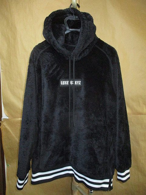 AKM FLEECE HOODED LUXE163 AKM BB フリース ボックス ロゴ パーカー L 