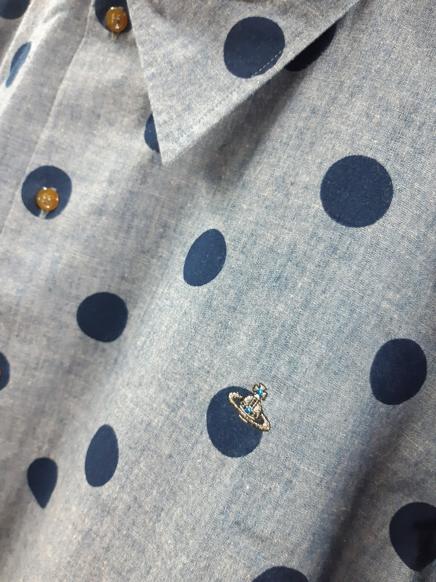 Vivienne Westwood MAN ドット柄 アシンメトリー シャツ ヴィヴィアン  