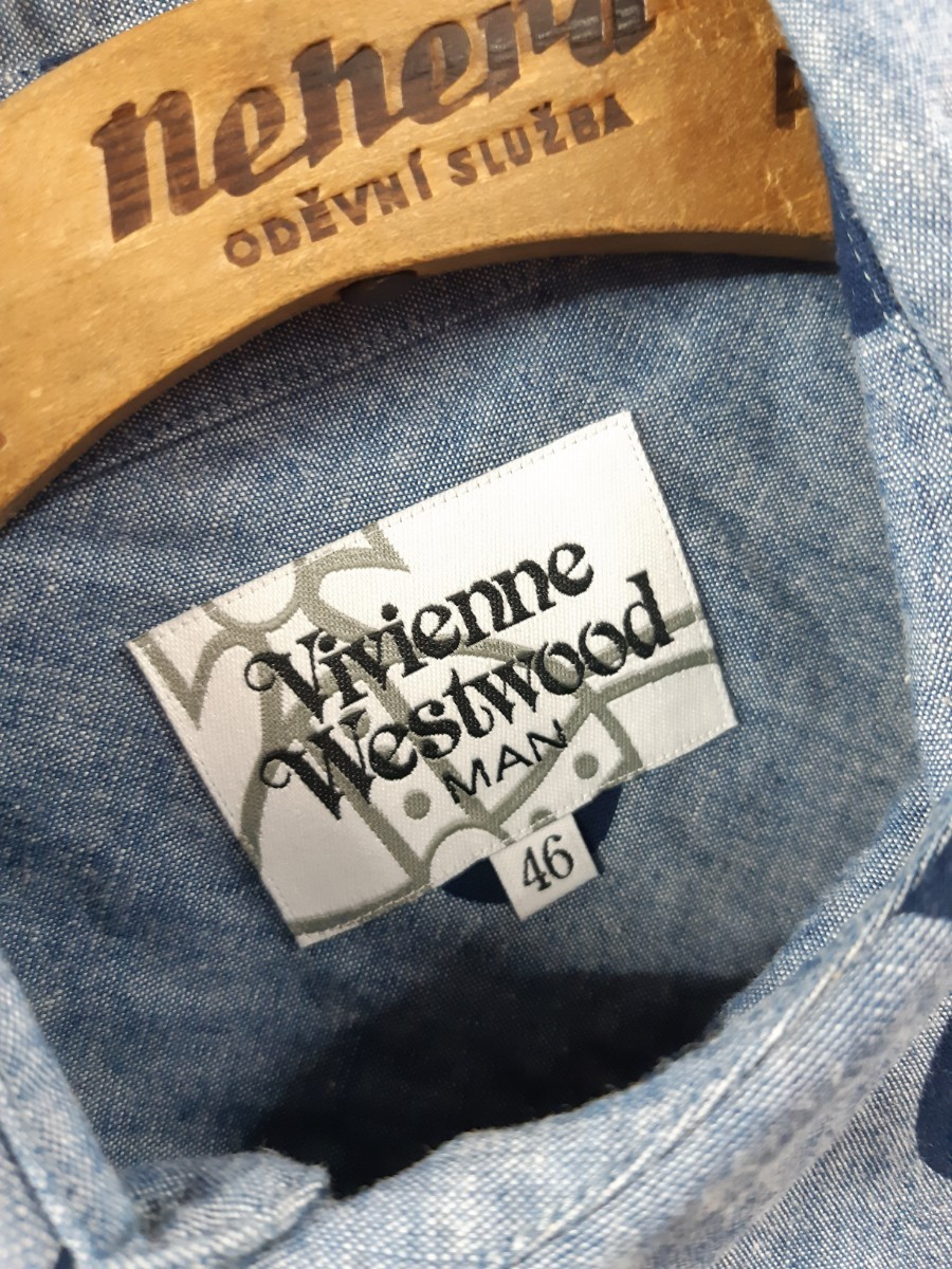 Vivienne Westwood MAN ドット柄 アシンメトリー シャツ ヴィヴィアン  