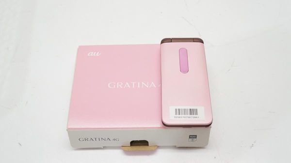 美品】au GRATINA 4G KYF31 ピンク KYF31 京セラ ワンセグ ガラホ
