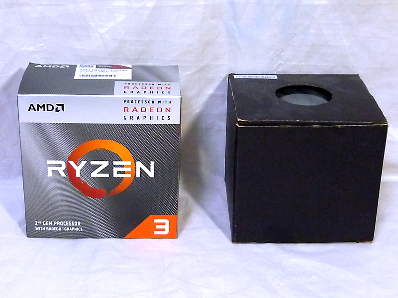 □CPU AMD Ryzen3 3200G／4コア・4スレッド／最大クロック 4.0GHz