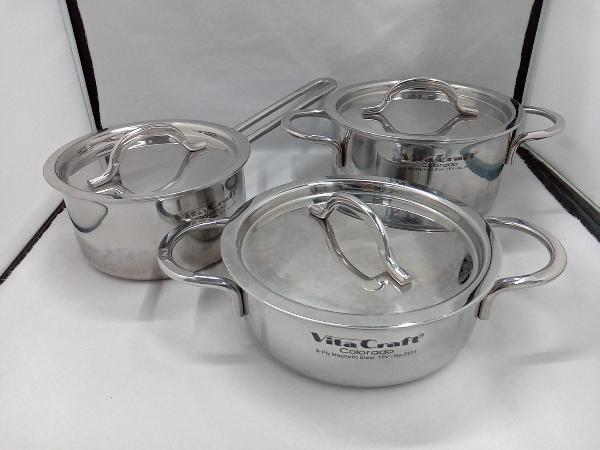 最終価格　VitaCraft コロラド　ステンレス鍋 No.2511 2512 ビタクラフト コロラド 両手鍋 16cm No.2511 No.2512 / 片手鍋 14cm No