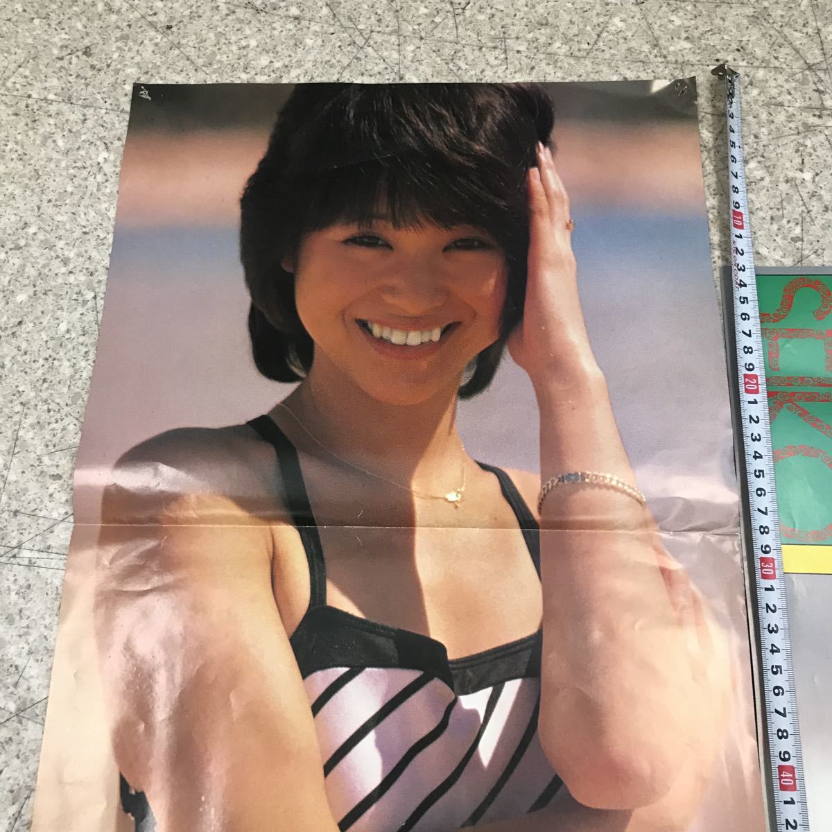 5-47□松田聖子 水着 ポスター 明星6月号付録 裏面あり 検索】昭和