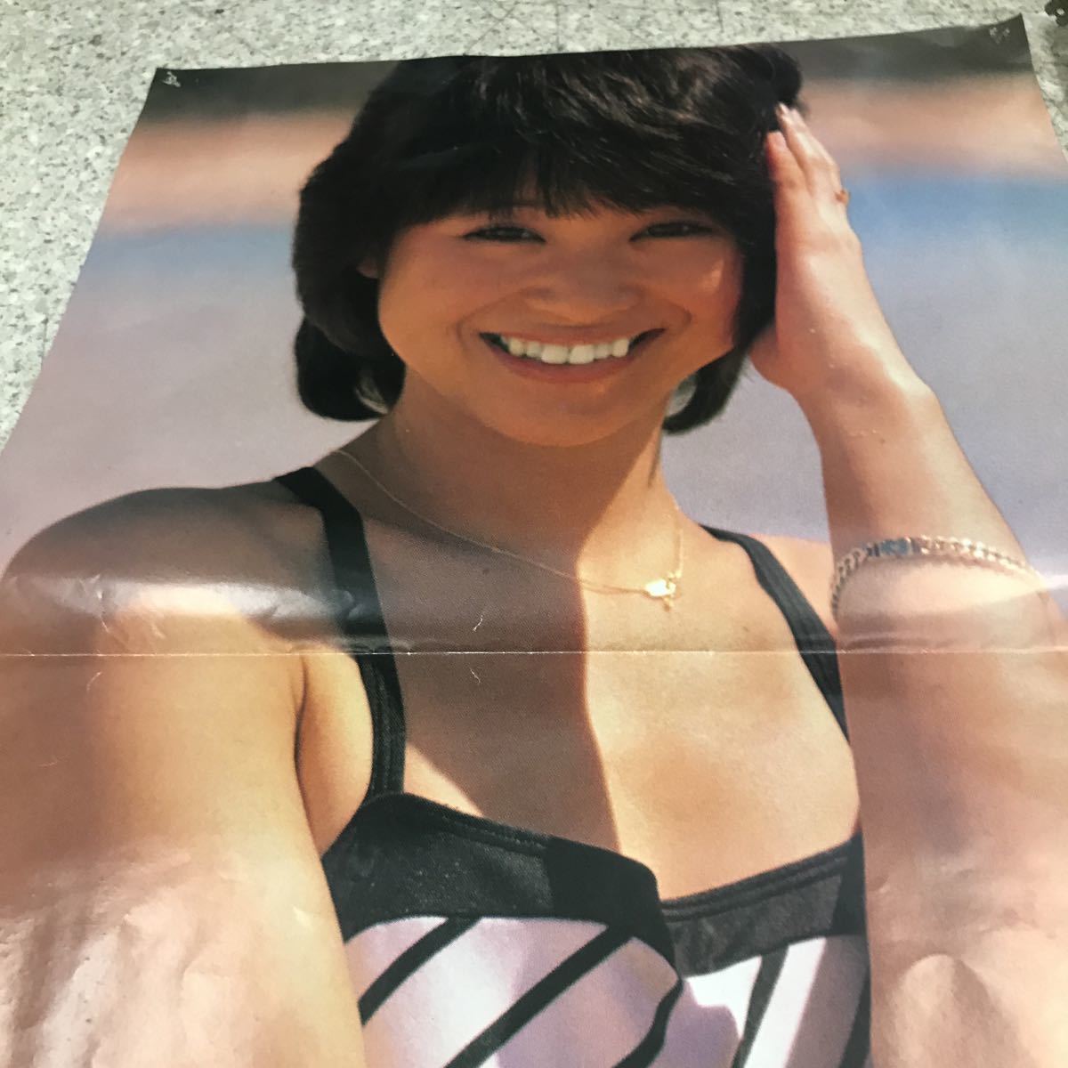 5-47□松田聖子 水着 ポスター 明星6月号付録 裏面あり 検索】昭和