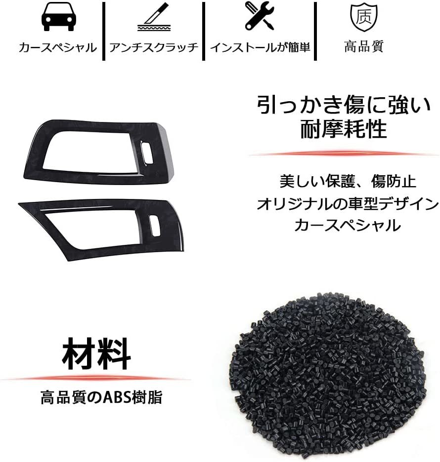 【送料込】（オリジナルカー黒のテクスチャ）　トヨタ アルファード ヴェルファイア 30系 フロントエアコンカバー＆エアコ_4