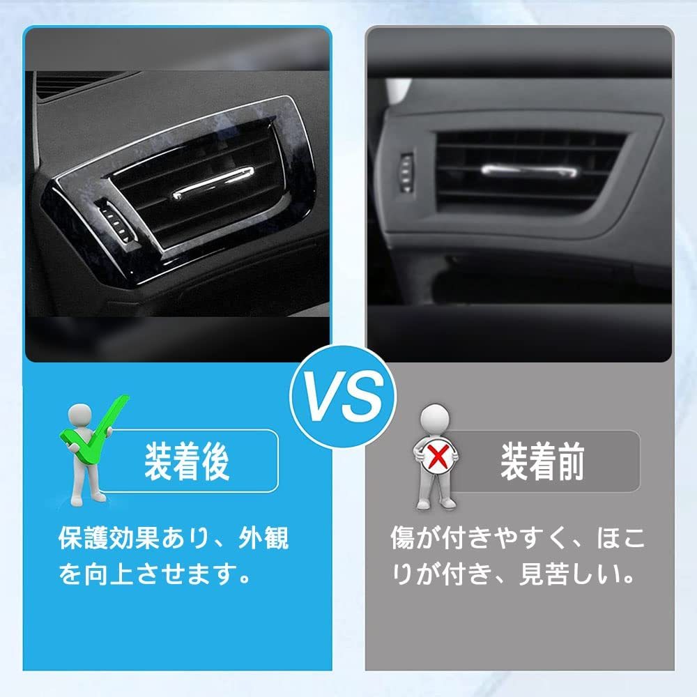 【送料込】（オリジナルカー黒のテクスチャ）　トヨタ アルファード ヴェルファイア 30系 フロントエアコンカバー＆エアコ_6