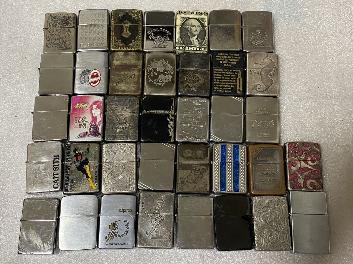 ZIPPO ジッポー ジッポライター オイルライターまとめ37個中古品