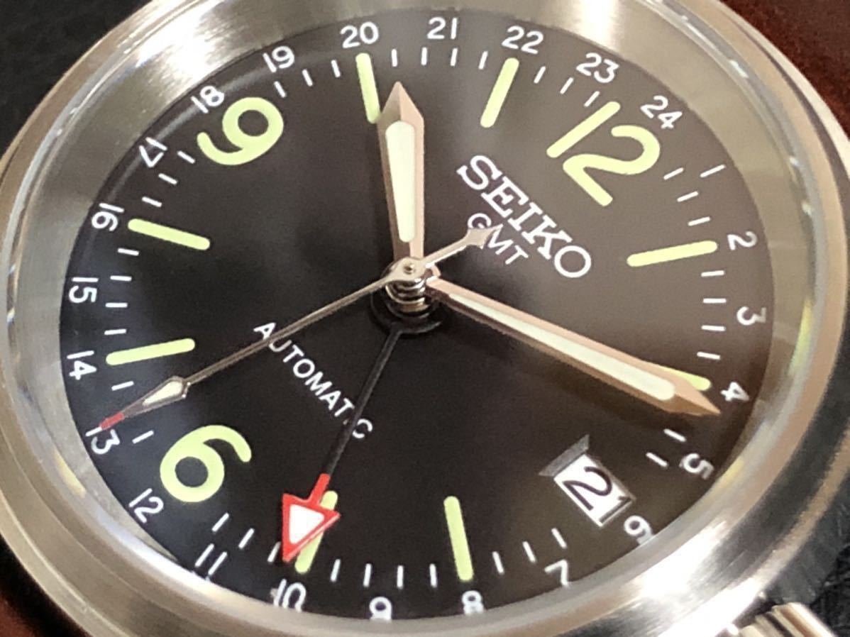 Gmt カスタム ガラス セイコー5 カスタムパーツ NH34ムーブメント搭載